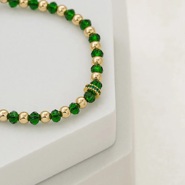 H Rondel circonias  5mm x 3U VERDE